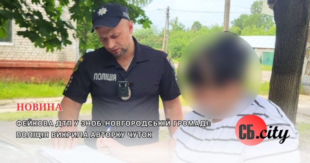 Фейкова ДТП у Зноб-Новгородській громаді: поліція викрила авторку чуток